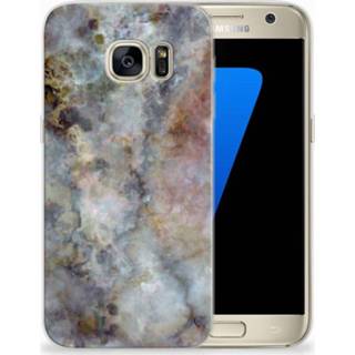 👉 Grijs marmer Samsung Galaxy S7 TPU Hoesje Design 8718894966594