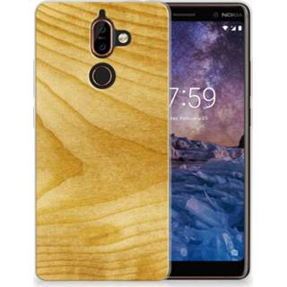 👉 Hout Nokia 7 Plus Uniek TPU Hoesje Licht 8718894967485