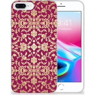 👉 Roze Apple iPhone 7 Plus | 8 TPU Hoesje Design Barok Pink 8718894968741