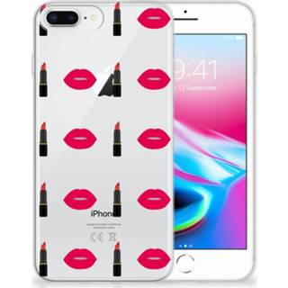 👉 Lippenstift Apple iPhone 7 Plus | 8 TPU Hoesje Design Lipstick Kiss 8718894984628