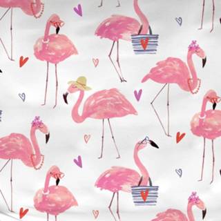 👉 Satijn-katoen roze false Duimelot Dekbedovertrek Flamingo-120 x 150 cm 8716057092272 8716057092289