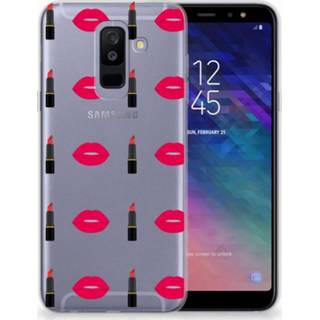 👉 Lippenstift Samsung Galaxy A6 Plus (2018) TPU Hoesje Design Lipstick Kiss 8718894775912