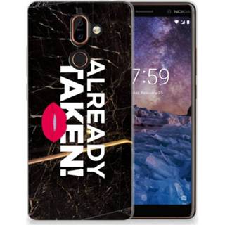 👉 Zwart Nokia 7 Plus TPU Hoesje Design Already Taken Black 8718894781340