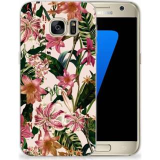 👉 Samsung Galaxy S7 Uniek TPU Hoesje Flowers 8718894788219