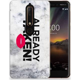 👉 Wit Nokia 6 (2018) TPU Hoesje Design Already Taken White 8718894794777