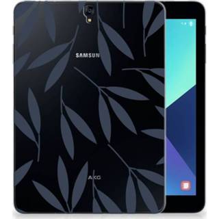 👉 Tablethoes blauw Samsung Galaxy Tab S3 9.7 Tablethoesje Design Leaves Blue 8718894795378