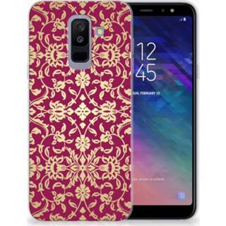 👉 Roze Samsung Galaxy A6 Plus (2018) TPU Hoesje Design Barok Pink 8718894718711