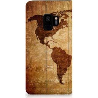 👉 Standcase Samsung Galaxy S9 Hoesje Design Wereldkaart 8718894723623