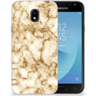👉 Marmer goud Samsung Galaxy J3 2017 Uniek TPU Hoesje 8718894726518