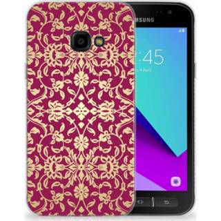 👉 Roze Samsung Galaxy Xcover 4 TPU Hoesje Design Barok Pink 8718894726839