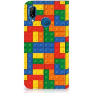 👉 Standcase Huawei P20 Lite Hoesje Design Blokken 8718894733936