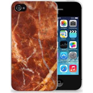 👉 Bruin marmer Apple iPhone 4 | 4s TPU Hoesje Design 8718894740897