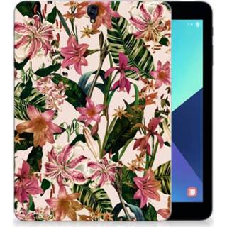 👉 Tablethoes Samsung Galaxy Tab S3 9.7 Uniek Tablethoesje Flowers 8718894742587