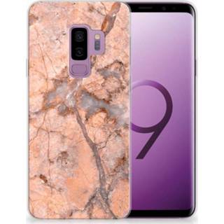 👉 Oranje marmer Samsung Galaxy S9 Plus TPU Hoesje Design 8718894750537