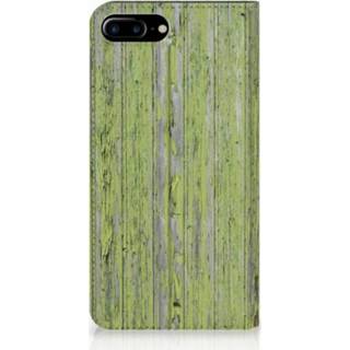 👉 Standcase donkergroen Apple iPhone 7 Plus | 8 Hoesje Design Green Wood 8718894750698