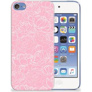 👉 Wit Apple iPod Touch 5 | 6 TPU Hoesje Design White Flowers 8718894760741