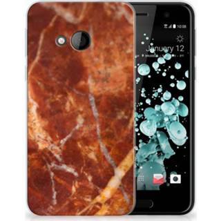 👉 Bruin marmer HTC U Play TPU Hoesje Design 8718894764770