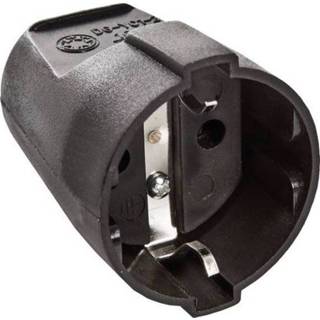 👉 Koppeling zwart PVC As - Schwabe 45012 met randaarde 230 V IP20 4011160450129