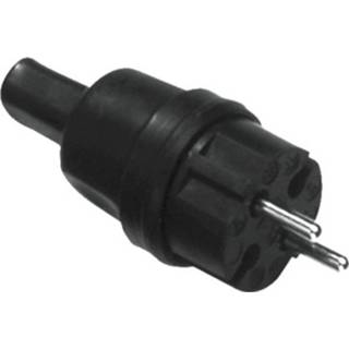 👉 Koppeling zwart rubber silicone Bachmann 740.002 met randaarde Rubber, 250 V IP44 4016514009749