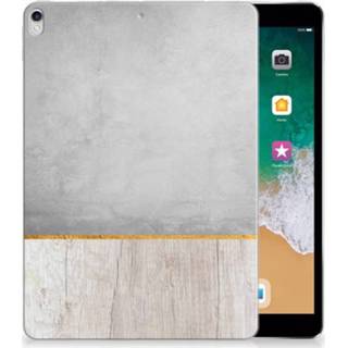 Tablethoes Apple iPad Pro 10.5 Uniek Tablethoesje Wood Concrete 8718894773048