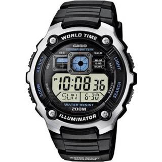 👉 Digitale horloge zwart kunststof zilver Casio Digitaal Zwart, 4971850442134