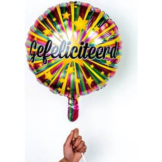 👉 Ballon verschillende kleuren Gefeliciteerd 8714572630153