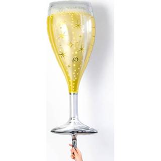 👉 Champagneglas proost geel Ballon Champagne Glas