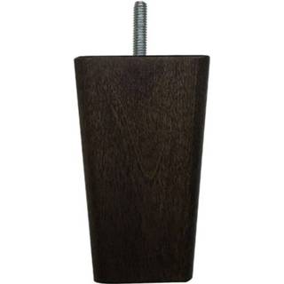 👉 Meubelpoot bruine houten hout bruin Vierkanten donker 10 cm (M8) 9500012582231