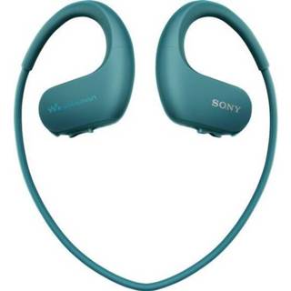 👉 Sport oordopje blauw Sony NW-WS413L Oordopjes In Ear MP3-speler, Oorbeugel, Waterbestendig 4548736020481