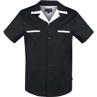👉 Bowlingshirt zwart l male Chet Rock Psychobilly Bowling Shirt Overhemd 5057633035355