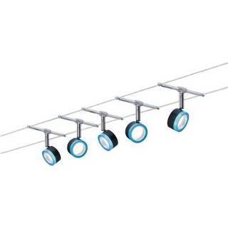 👉 Kabelsysteem compleet LED vast ingebouwd 20 W LED Paulmann BlueLED 3982 Zwart, Blauw, Chroom