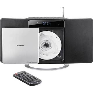 👉 Stereoset zwart zilver Karcher MC 6580D AUX, Bluetooth, CD, DLNA, FM, USB 2 x 5 W Zwart, 4000420866626