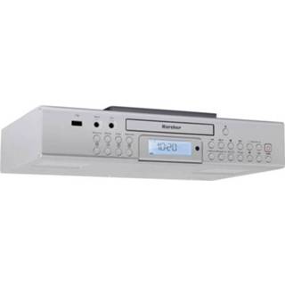 👉 Zilver Karcher RA 2050 FM Onderbouwradio AUX, CD, FM, USB Accu laadfunctie 4000420866541