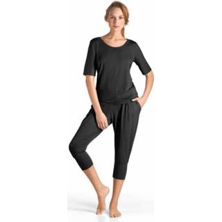 👉 L zwart taupe grijs XS m vrouwen s XL Hanro·Yoga·lounge·top·halve·mouw·zwart·77994