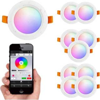 👉 Inbouw spot Wifi set met 1-4 RGBWW led inbouwspots downlight 6 Watt