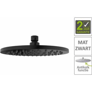 👉 Hoofddouche zwart AQS Luxe Rond 20x20 cm Mat 8719304448129