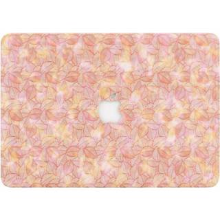 👉 Lunso - cover hoes - MacBook Air 13 inch (2012 - 2017) - blaadjes roze