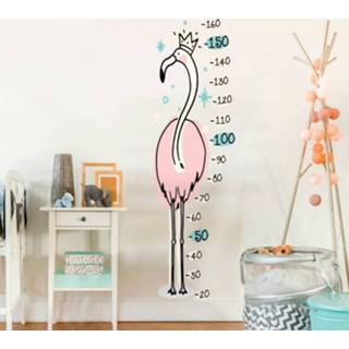 👉 Groeimeter nederlands kinderen Kinderkamer flamingo sticker