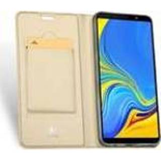 👉 Portemonnee bookwallet flip hoes goud kunstleer Dux Ducis pro serie - slim wallet Samsung Galaxy A7 2018 669014994417