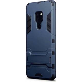 Blauw backcover hoes Qubits - Double Armor Layer met stand Huawei Mate 20 5053102835877