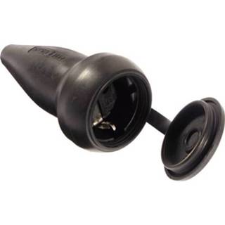 👉 Koppeling zwart rubber As - Schwabe 60417 met randaarde Massief 230 V IP44 4011160604171