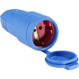 👉 Koppeling blauw rubber As - Schwabe 62411 met randaarde 230 V IP44 4011160624117