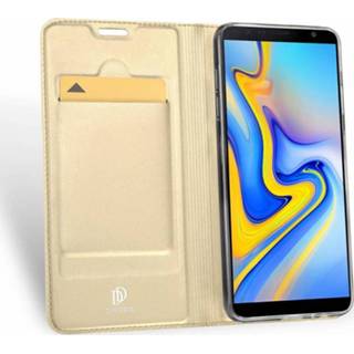 👉 Portemonnee goud bookwallet flip hoes kunstleer Dux Ducis pro serie - slim wallet Samsung Galaxy J6 plus 2018 669014993854