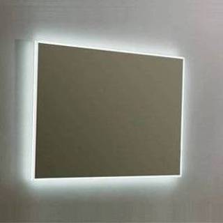 👉 Spiegel aluminium rechthoek wand mirror Sanilux Infinity 80x70x4,5 cm met LED Verlichting en Spiegelverwarming 8719304428626