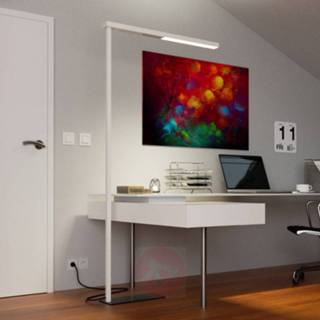 👉 Vloerlamp wit universeel a+ aluminium Smalle LED kantoor Tamilo,