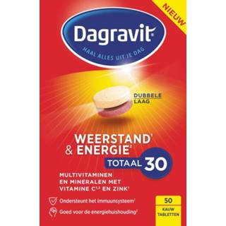 👉 Kauw tablet vitamines gezondheid Dagravit Totaal 30 Weerstand & Energie Kauwtabletten 8711744047993
