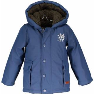 👉 Winterjas polyester jongens blauw Moodstreet