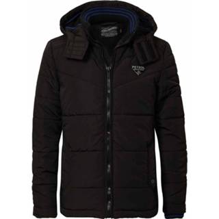 👉 Winterjas polyester jongens zwart Petrol