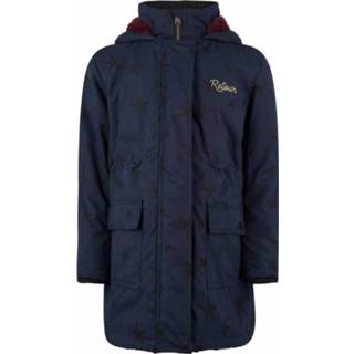 👉 Winterjas katoen meisjes donkerblauw Retour Denim