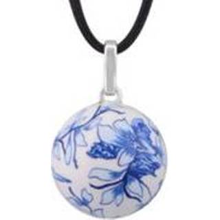 👉 Zwangerschapsketting blauw wit bloem (blauw-wit)